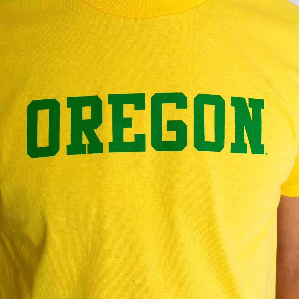 Student Athlete, McKenzie SewOn, Yellow, Crew Neck, Men, Unisex, Football, Mount Rushmore of Oregon Athletes, T-Shirt, 759819